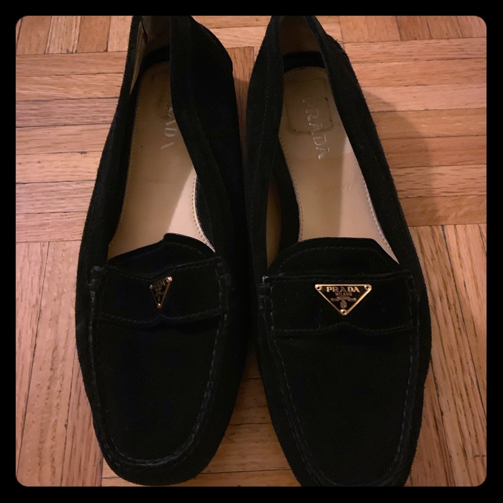 Black Suede Prada Driving Sho